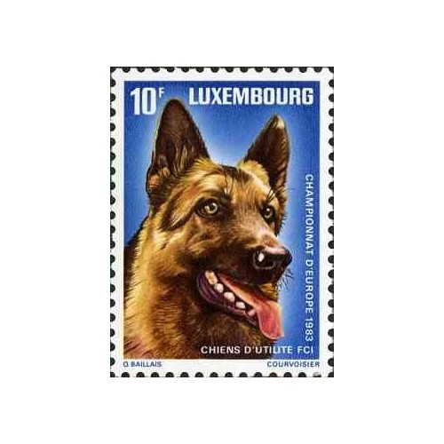 1 عدد تمبر  مسابقات قهرمانی سگ‌های کاری اروپا- لوگزامبورگ 1983