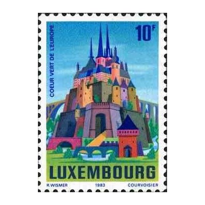 1 عدد تمبر  لوکزامبورگ، قلب سبز اروپا - لوگزامبورگ 1983
