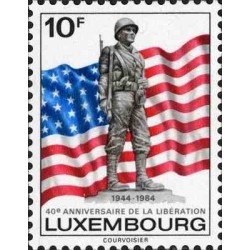 1 عدد تمبر چهلمین سالگرد آزادسازی جنگ جهانی دوم - لوگزامبورگ 1984
