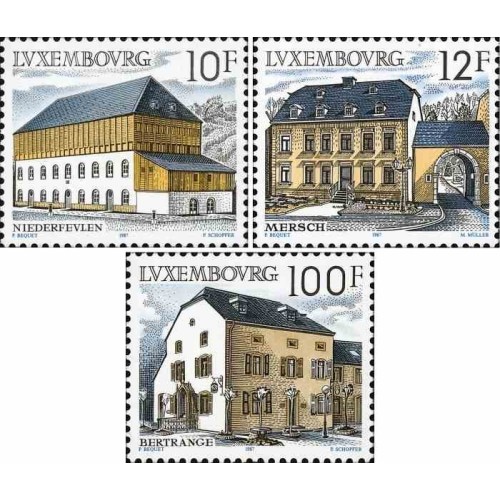 3 عدد تمبر معماری روستایی - لوگزامبورگ 1987 قیمت 6.1 دلار