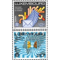 2 عدد تمبر مشترک اروپا - Europa Cept - حمل و نقل و ارتباطات - لوگزامبورگ 1988 قیمت 3.5 دلار