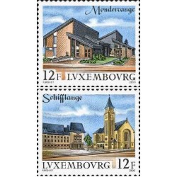 2 عدد تمبر گردشگری - لوگزامبورگ 1990
