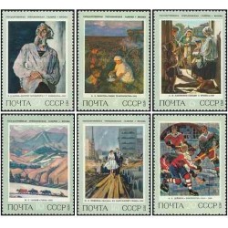 6 عدد تمبر نقاشی‌های شوروی - شوروی 1973