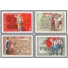 4 عدد تمبر 50مین سالگرد سازمان پیشگامان - شوروی 1972