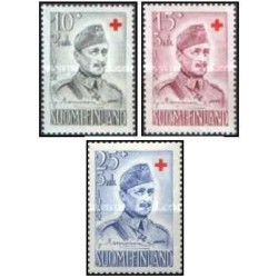 3 عدد  تمبر خیریه صلیب سرخ - فیلد مارشال مانرهایم - فنلاند 1952 قیمت 6.6 دلار
