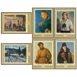 6 عدد تمبر تابلوهای نقاشی شوروی - شوروی 1972