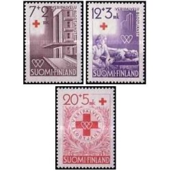 3 عدد تمبر خیریه صلیب سرخ - پرستاری - فنلاند 1951 قیمت 7.2 دلار