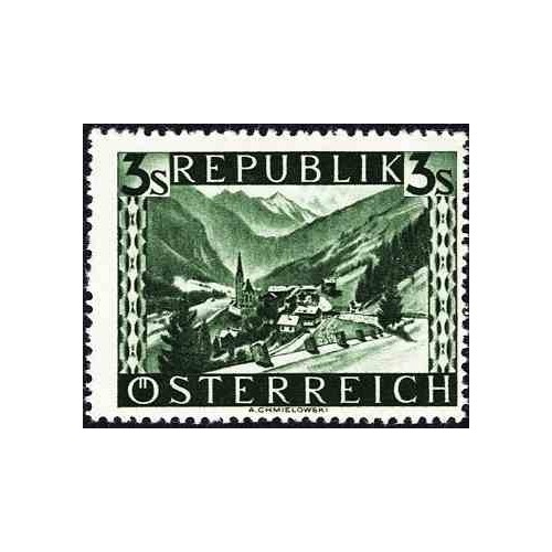 1 عدد تمبر سری پستی - مناظر - 3S - اتریش 1945