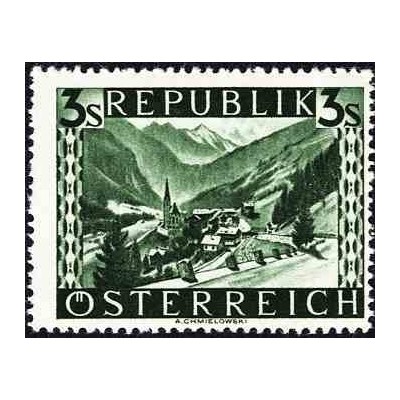 1 عدد تمبر سری پستی - مناظر - 3S - اتریش 1945