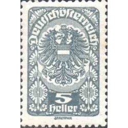 1 عدد تمبر سری پستی - کاغذ سفید - بیدندانه - 5H - اتریش 1919 کیفیت MN