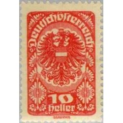 1 عدد تمبر سری پستی - کاغذ سفید - بیدندانه - 5H - اتریش 1919 کیفیت MN