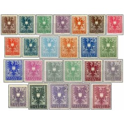 24 عدد تمبر سری پستی دولت رنر - اتریش 1945