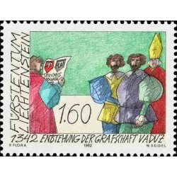 1 عدد تمبر 650مین سالگرد استقلال شهرستان فادوتس -لیختنشتاین 1992