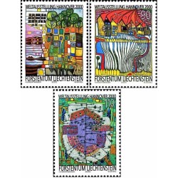 3 عدد تمبر نمایشگاه اکسپو ۲۰۰۰ - هانوفر - لیختنشتاین 2000