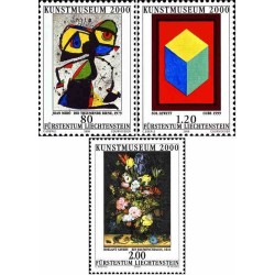3 عدد تمبر افتتاح موزه هنر لیختن اشتاین - لیختنشتاین 2000