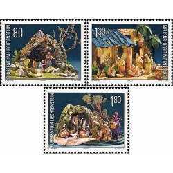 3 عدد تمبر کریسمس - کریبس - لیختنشتاین 2000