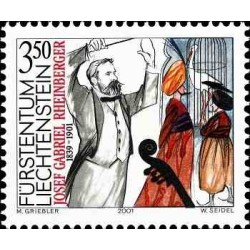 1 عدد تمبر صدمین سالگرد درگذشت یوزف گابریل راینبرگر - آهنگساز - لیختنشتاین 2001