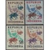 4 عدد تمبر ۷۵مین سال تصویب «RIS» توسط UPU - جمهوری اندونزی 1949