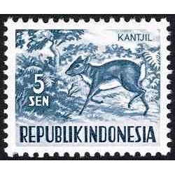 1 عدد تمبر سری پستی - حیوانات خانگی - 5s - جمهوری اندونزی 1956