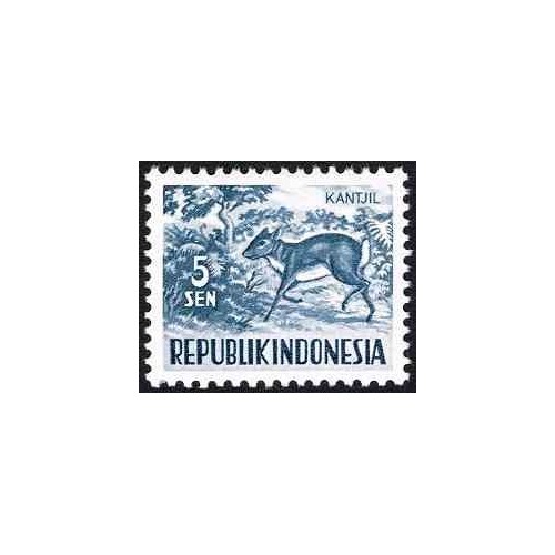 1 عدد تمبر سری پستی - حیوانات خانگی - 5s - جمهوری اندونزی 1956