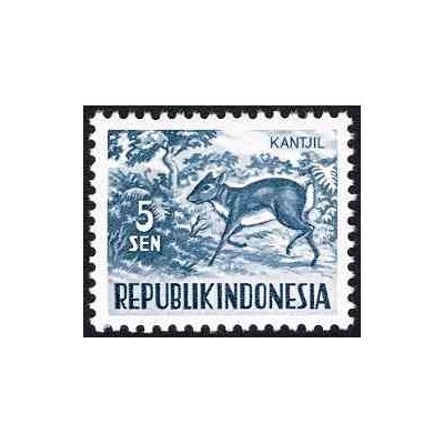 1 عدد تمبر سری پستی - حیوانات خانگی - 5s - جمهوری اندونزی 1956