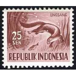 1 عدد تمبر سری پستی - حیوانات خانگی - 25s - جمهوری اندونزی 1956