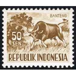 1 عدد تمبر سری پستی - حیوانات خانگی - 50s - جمهوری اندونزی 1956