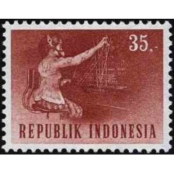 1 عدد تمبر سری پستی - حمل و نقل و ترافیک -35R - جمهوری اندونزی 1964