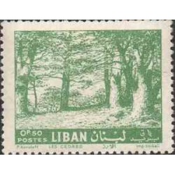 1 عدد تمبر سری پستی - سدر لبنان، زحله - 0.5pia - لبنان 1961