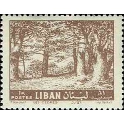 1 عدد تمبر سری پستی - سدر لبنان، زحله - 1pia - لبنان 1961