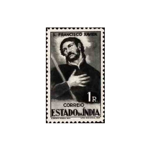 1 عدد تمبر سری پستی - شخصیت‌ها- 1R - هند پرتغال 1946