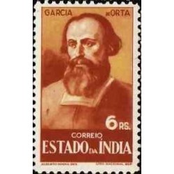 1 عدد تمبر سری پستی - شخصیت‌ها- 6R - هند پرتغال 1946