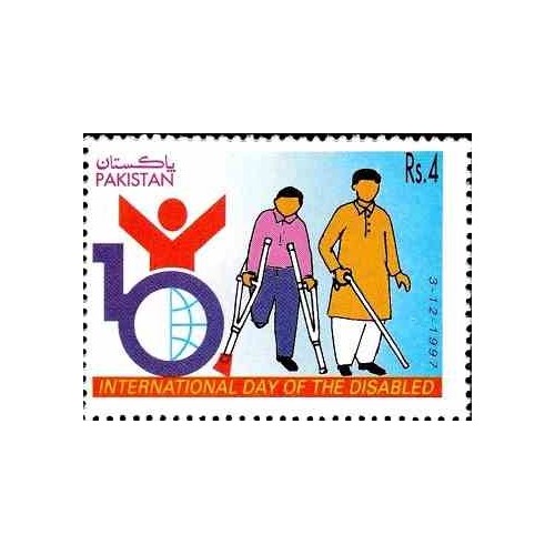 1 عدد تمبر روز جهانی معلولین- پاکستان 1997