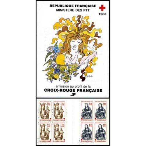 کتابچه با 8 عدد تمبر  صلیب سرخ - فرانسه 1983