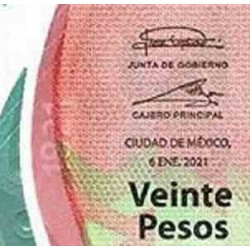 اسکناس 20 پزو - یادبود 200مین سالگرد استقلال ملی - مکزیک 2021 سفارشی