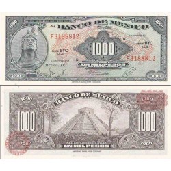 اسکناس 1000 پزو - مکزیک 1974 سفارشی