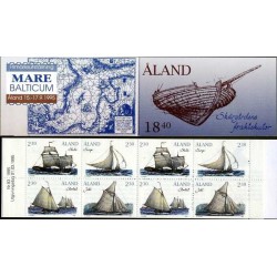 کتابچه با 8 عدد تمبر کشتی های بادبانی - آلاند 1995 قیمت 6.5 دلار
