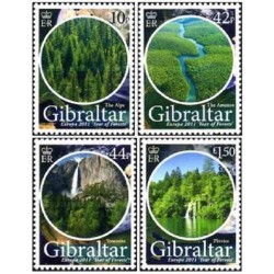 4 عدد تمبر مشترک اروپا- Eropa Cept - سال جنگل‌ها - جبل الطارق 2011