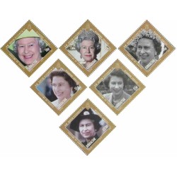 6 عدد تمبر ملکه الیزابت دوم و شاهزاده فیلیپ - یک عمر خدمت - جبل الطارق 2012