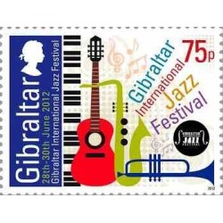 1 عدد تمبر جشنواره بین‌المللی جاز جبل الطارق - جبل الطارق 2012