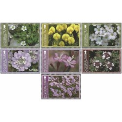 7 عدد تمبر گل‌های بومی - جبل الطارق 2014 قیمت 11 دلار