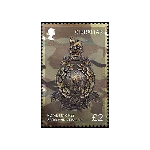 1 عدد تمبر 2350مین سالگرد نیروی دریایی سلطنتی بریتانیا - جبل الطارق 2014