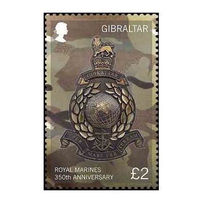 1 عدد تمبر 2350مین سالگرد نیروی دریایی سلطنتی بریتانیا - جبل الطارق 2014