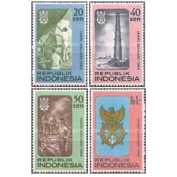 4 عدد تمبر روز دریانوردی - اندونزی 1966