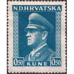 کپی از 1 عدد تمبر سری پستی - آنته پوليچ - 0.5K- کرواسی 1943