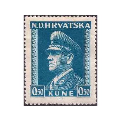 کپی از 1 عدد تمبر سری پستی - آنته پوليچ - 0.5K- کرواسی 1943
