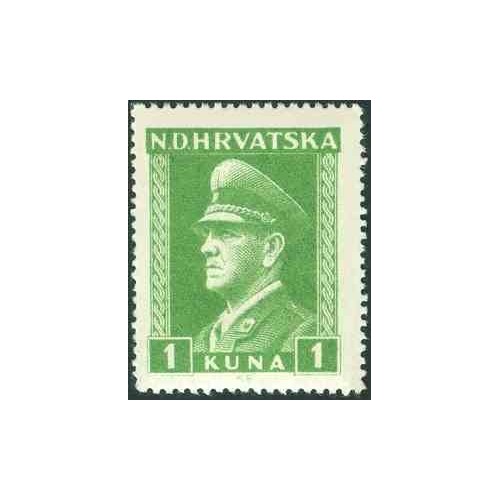 کپی از 1 عدد تمبر سری پستی - آنته پوليچ - 0.5K- کرواسی 1943