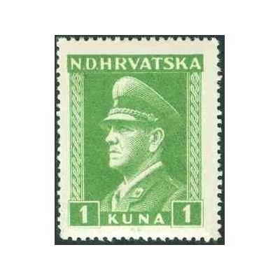 کپی از 1 عدد تمبر سری پستی - آنته پوليچ - 0.5K- کرواسی 1943