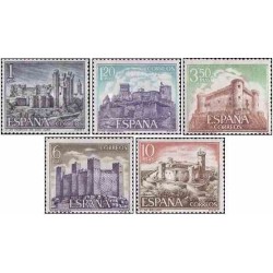 5 عدد تمبر قلعه‌ها - اسپانیا 1970