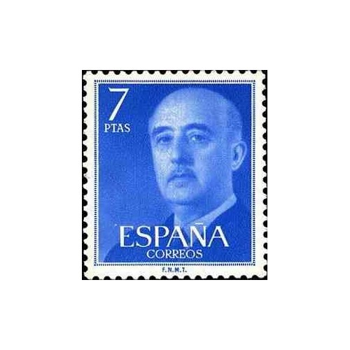 1 عدد تمبر سری پستی - ژنرال فرانکو - 7Pta - اسپانیا 1974